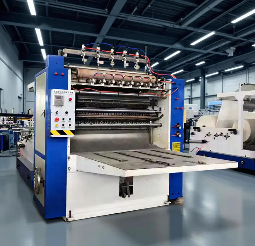 Facial tissue machine